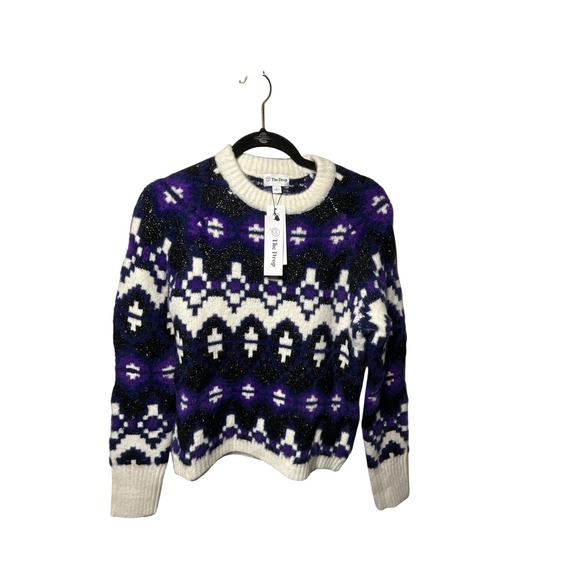 The Drop Women's Multicolor Patterned Crew Neck  Sweater Size S - Picture 1 of 6